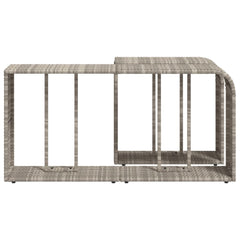 vidaXL Storage Shelves 2 pcs Light Grey Poly Rattan 6