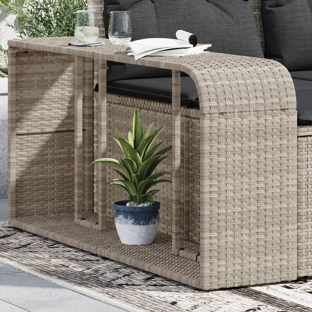 vidaXL Storage Shelves 2 pcs Light Grey Poly Rattan 1