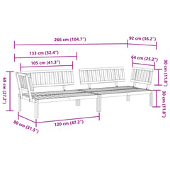 5 Piece Garden Pallet Sofa Set Solid Wood Acacia Natural 2x corner