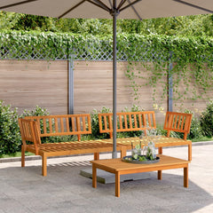 5 Piece Garden Pallet Sofa Set Solid Wood Acacia Natural 2x corner