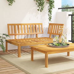 Garden Pallet Solid Wood Acacia brown Corner sofa