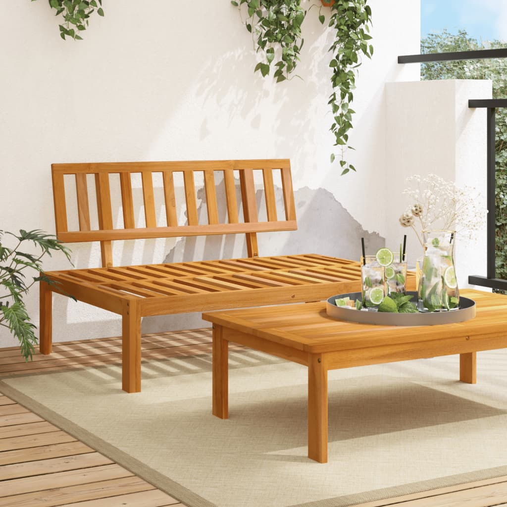 Garden Pallet Solid Wood Acacia brown Middle sofa
