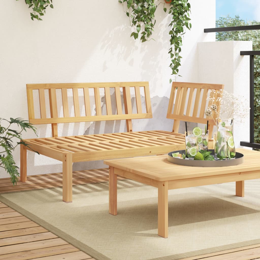 Garden Pallet Solid Wood Acacia Brown Corner sofa (365849)