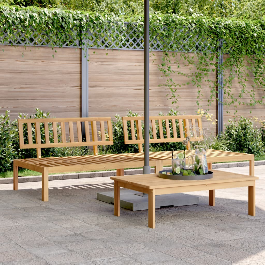 Garden Pallet Solid Wood Acacia Brown Middle sofa (2 pcs) (365852)