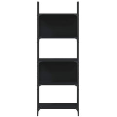 vidaXL Bookshelf 5-Tier Black 60.5x24x166.5 cm Engineered Wood 5