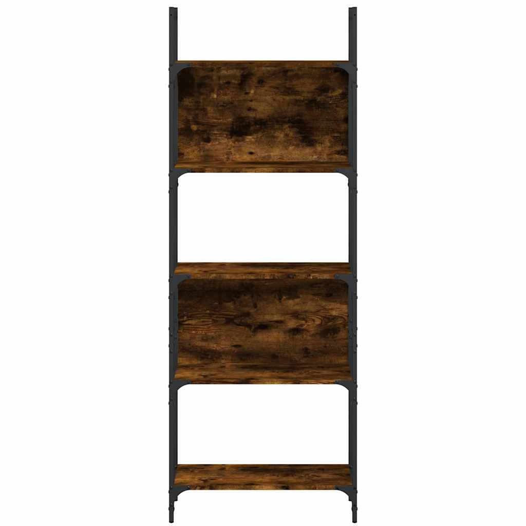 vidaXL Bookshelf 5-Tier Smoked Oak 60.5x24x166.5 cm Engineered Wood 5