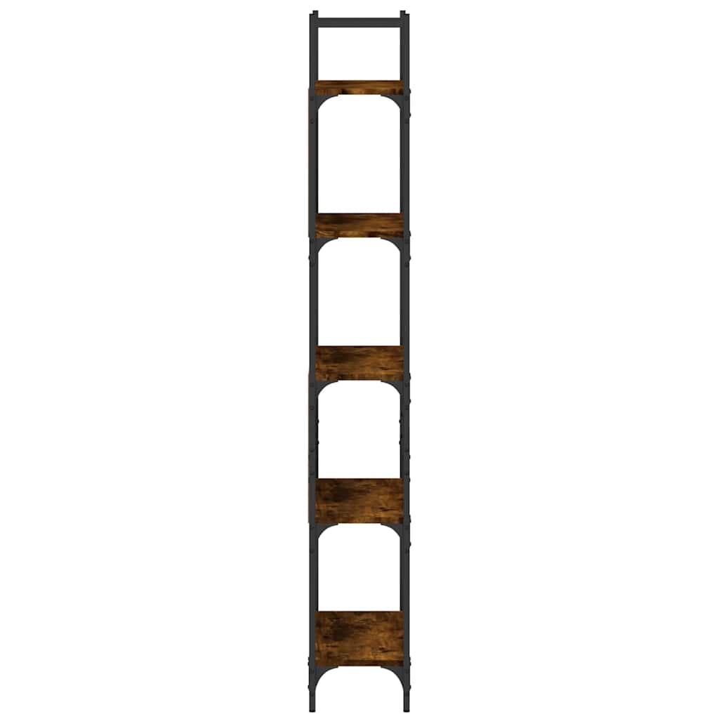 vidaXL Bookshelf 5-Tier Smoked Oak 60.5x24x166.5 cm Engineered Wood 6