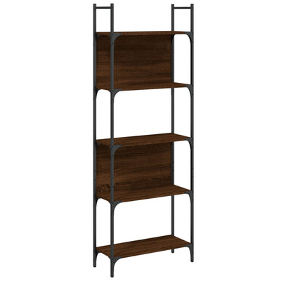 Bookshelf 5-Tier Brown Oak 60.5x24x166.5 cm Engineered Wood