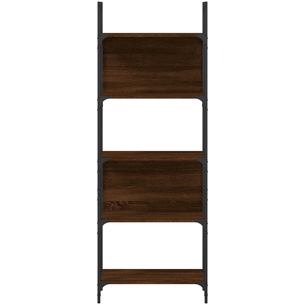 vidaXL Bookshelf 5-Tier Brown Oak 60.5x24x166.5 cm Engineered Wood 5
