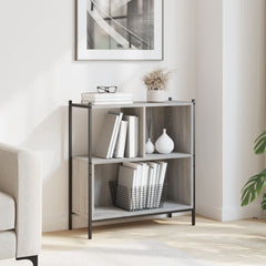 vidaXL Bookcase Grey Sonoma 72x28x77.5 cm Engineered Wood 1