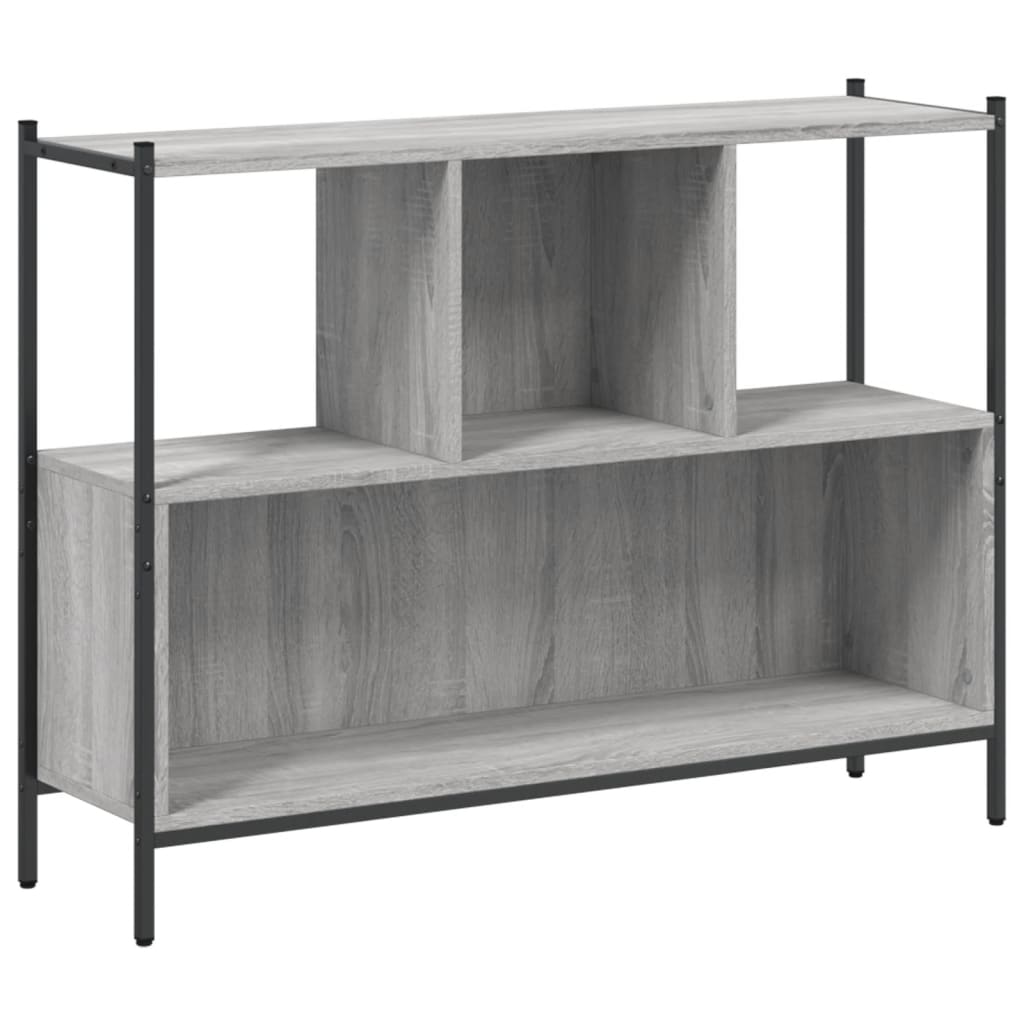 vidaXL Bookcase Grey Sonoma 102x28x77.5 cm Engineered Wood 2