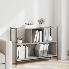 vidaXL Bookcase Grey Sonoma 102x28x77.5 cm Engineered Wood 1