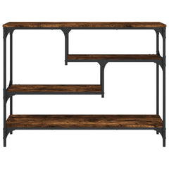 vidaXL Console Table Smoked Oak 100x30x75 cm Engineered Wood 5