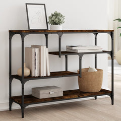 vidaXL Console Table Smoked Oak 100x30x75 cm Engineered Wood 1