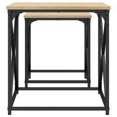 vidaXL Nesting Coffee Tables 2 pcs Sonoma Oak Engineered Wood 6