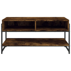 vidaXL Coffee Table Smoked Oak 90x50x45 cm Engineered Wood 4