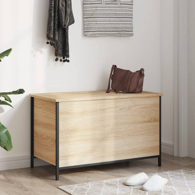 Storage Bench Sonoma Oak 80x42.5x50 cm Engineered Wood