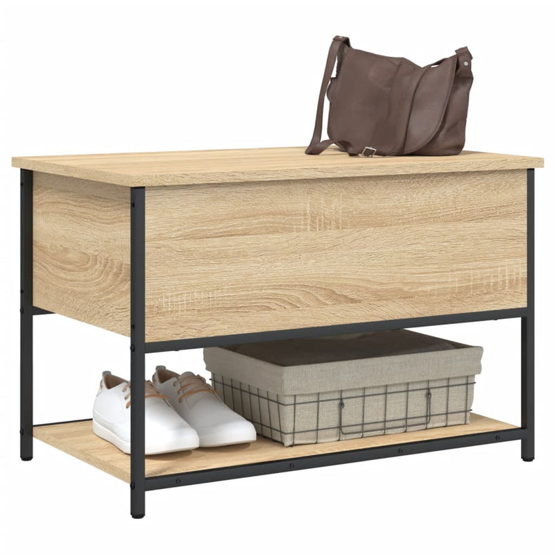 Storage Bench Sonoma Oak 70x42.5x47 cm Engineered Wood