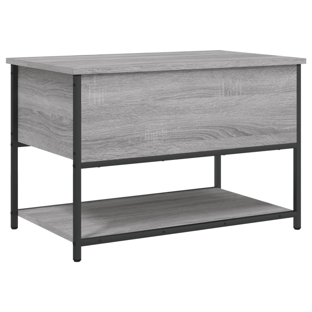 vidaXL Storage Bench Grey Sonoma 70x42.5x47 cm Engineered Wood 2
