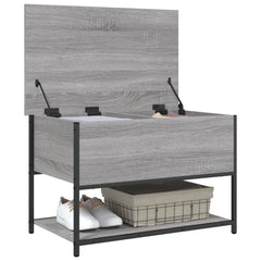 vidaXL Storage Bench Grey Sonoma 70x42.5x47 cm Engineered Wood 5