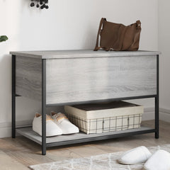 vidaXL Storage Bench Grey Sonoma 70x42.5x47 cm Engineered Wood 1