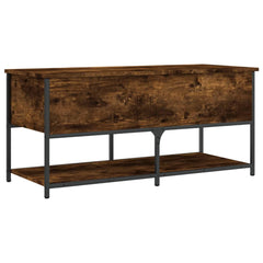 vidaXL Storage Bench Smoked Oak 100x42.5x47 cm Engineered Wood 2