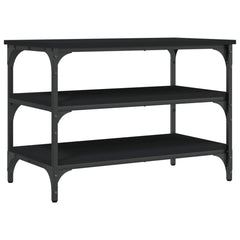 vidaXL Shoe Bench Black 70x38.5x49 cm Engineered Wood 2