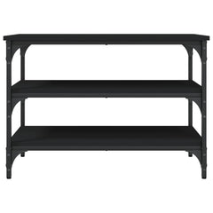 vidaXL Shoe Bench Black 70x38.5x49 cm Engineered Wood 5