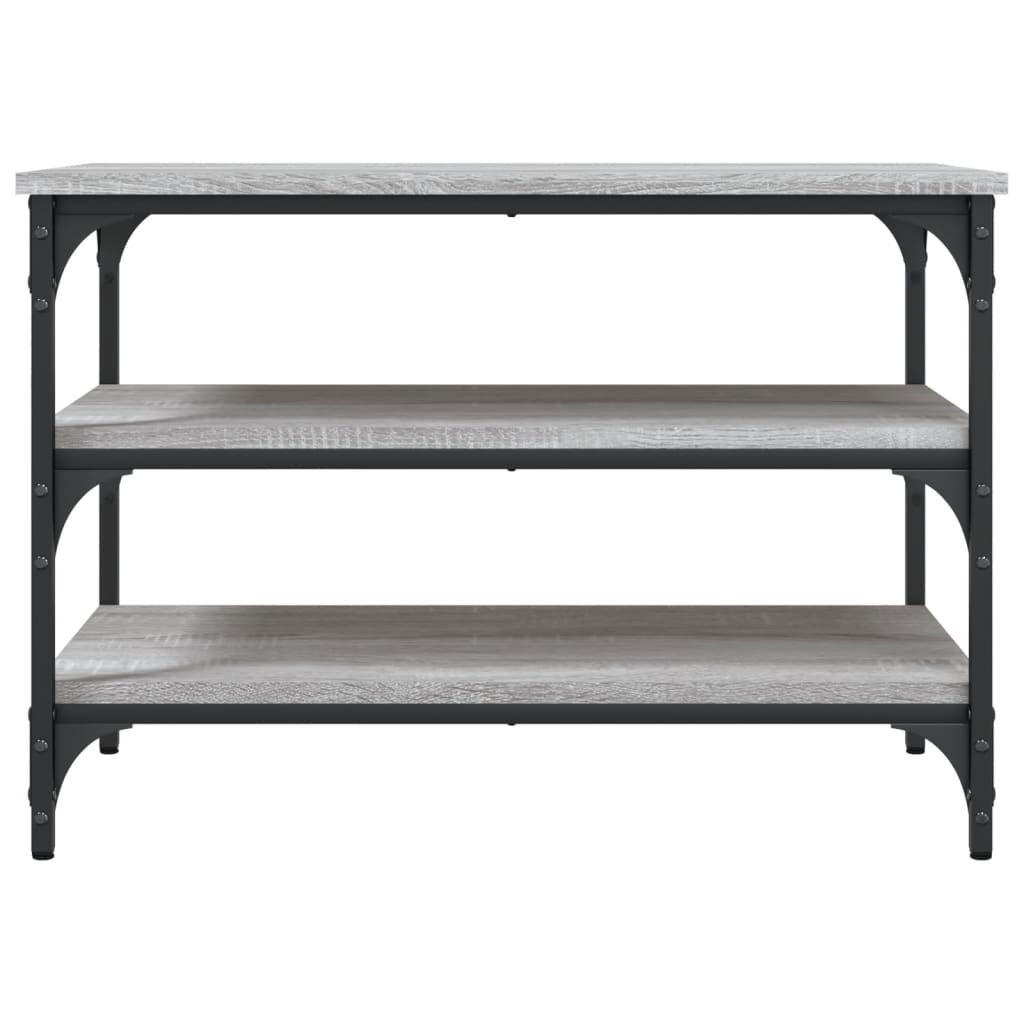 vidaXL Shoe Bench Grey Sonoma 70x38.5x49 cm Engineered Wood 5