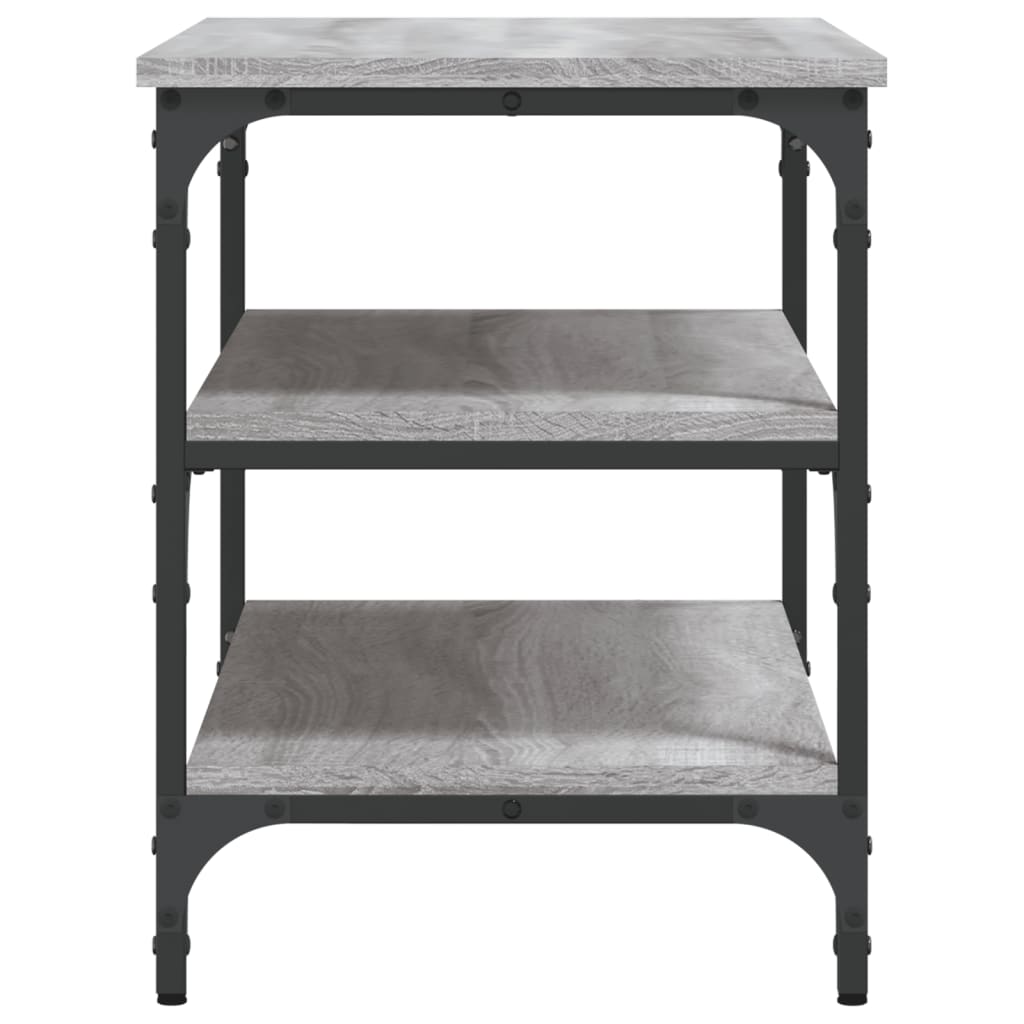 vidaXL Shoe Bench Grey Sonoma 70x38.5x49 cm Engineered Wood 6
