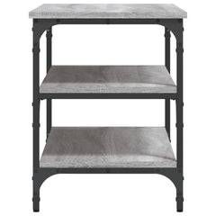 vidaXL Shoe Bench Grey Sonoma 70x38.5x49 cm Engineered Wood 6
