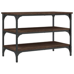 vidaXL Shoe Bench Brown Oak 70x38.5x49 cm Engineered Wood 2