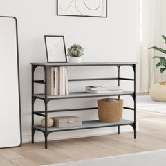 vidaXL Console Table Grey Sonoma 100x32x75 cm Engineered Wood 3