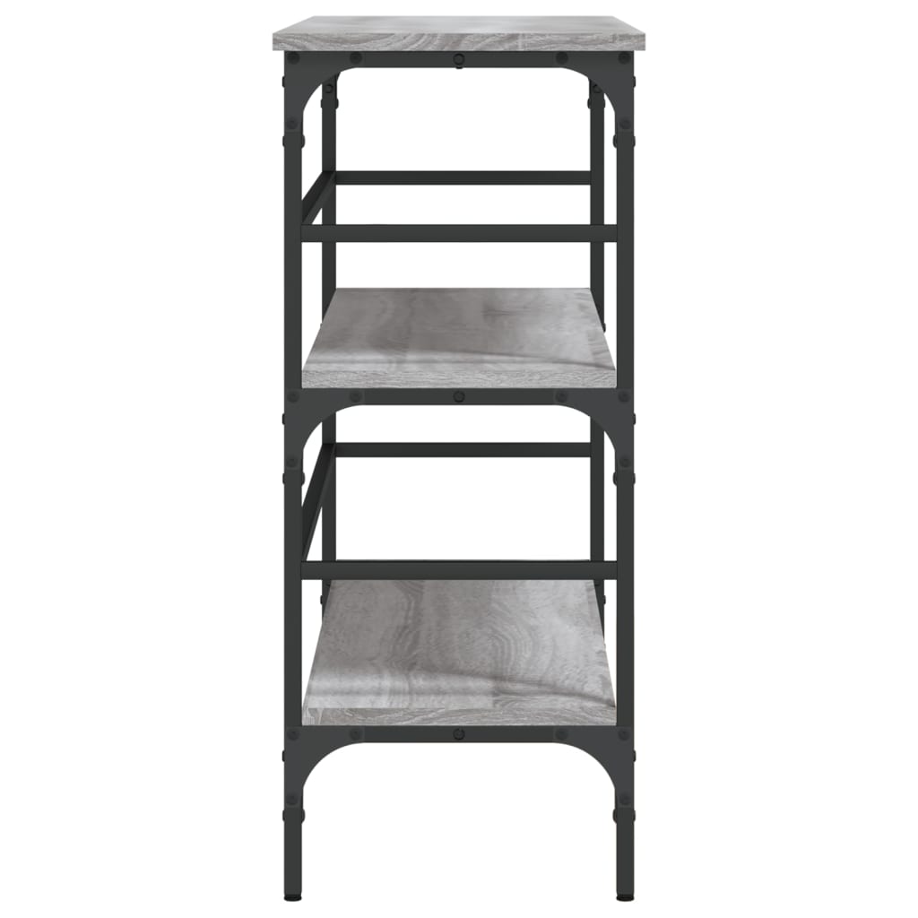 vidaXL Console Table Grey Sonoma 100x32x75 cm Engineered Wood 6