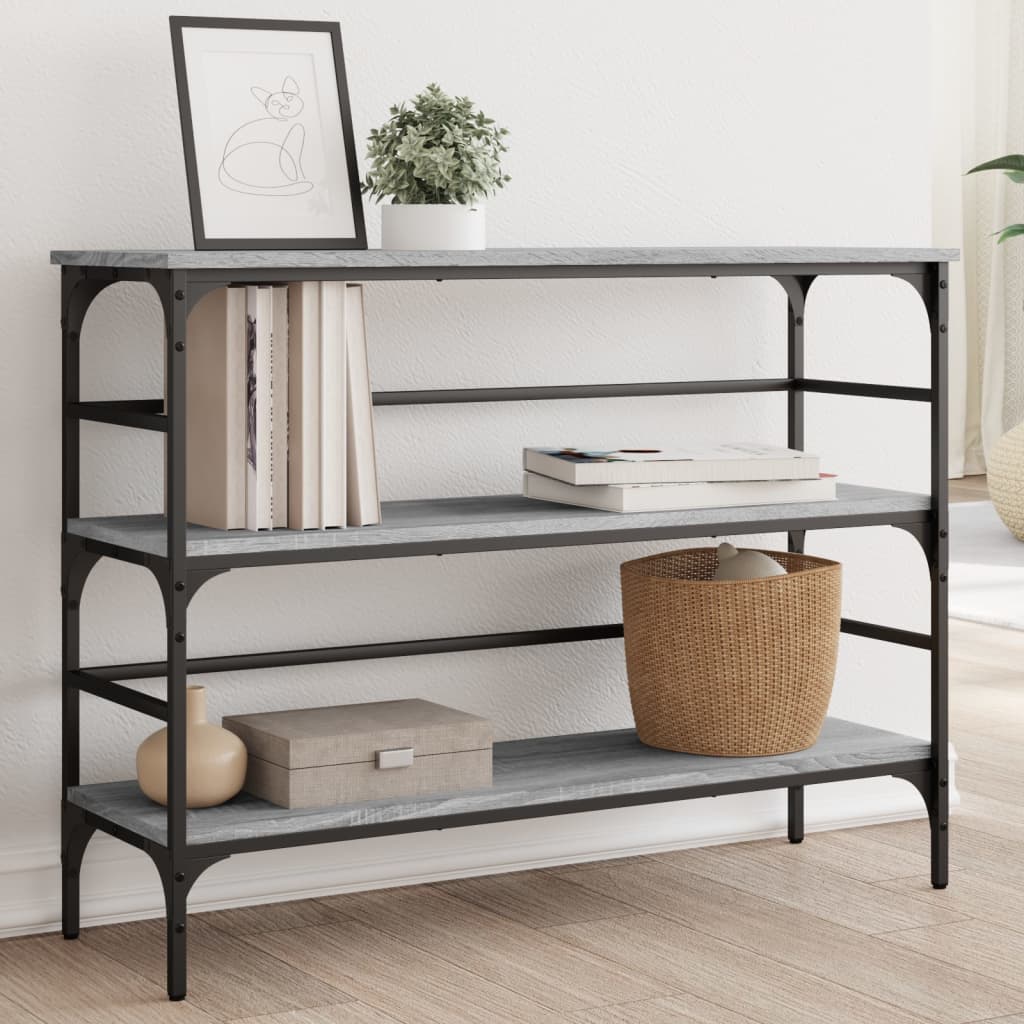 vidaXL Console Table Grey Sonoma 100x32x75 cm Engineered Wood 1