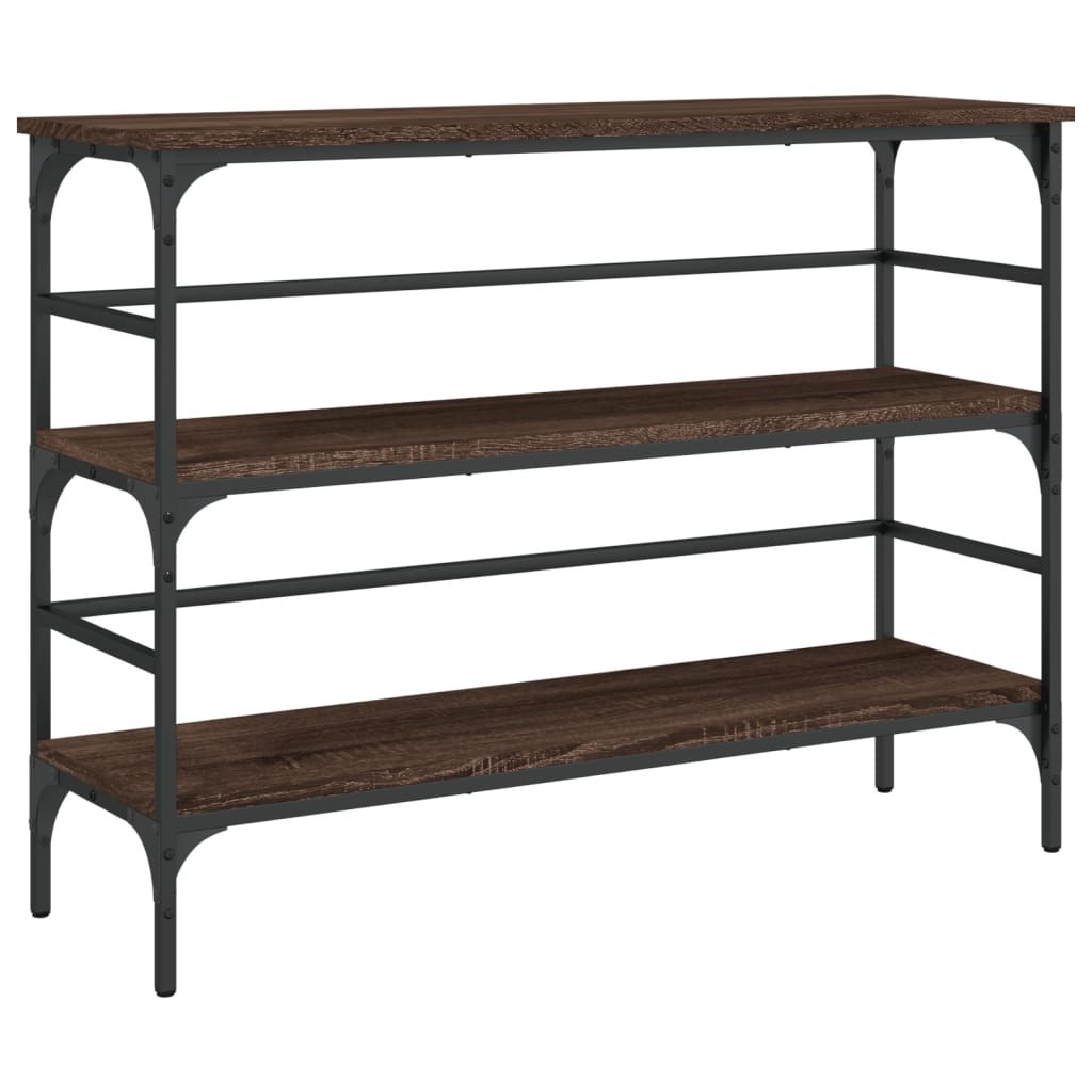 vidaXL Console Table Brown Oak 100x32x75 cm Engineered Wood 2