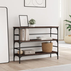 vidaXL Console Table Brown Oak 100x32x75 cm Engineered Wood 3