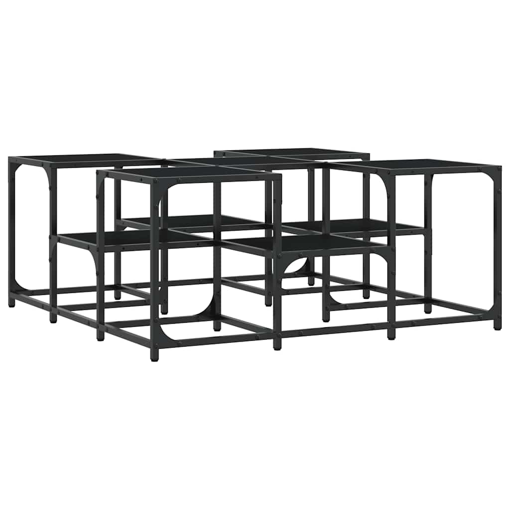 vidaXL Coffee Table Black 91x91x40 cm Engineered Wood 2