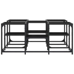 vidaXL Coffee Table Black 91x91x40 cm Engineered Wood 5
