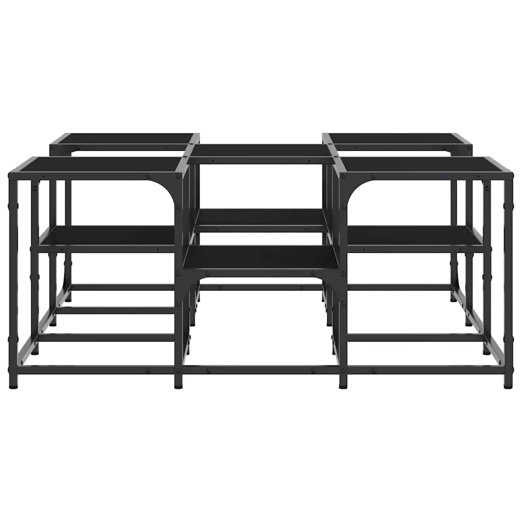vidaXL Coffee Table Black 91x91x40 cm Engineered Wood 6