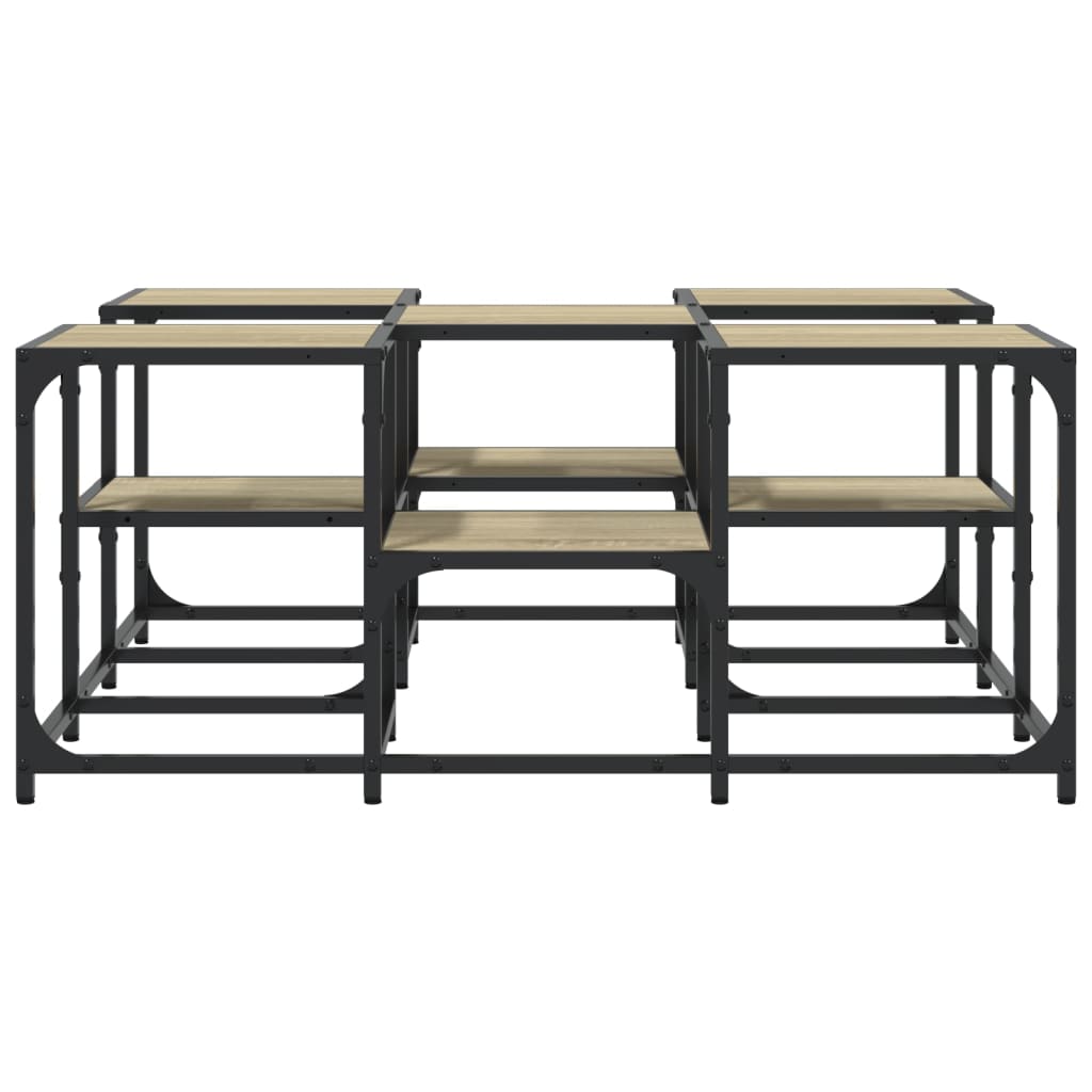 vidaXL Coffee Table Sonoma Oak 91x91x40 cm Engineered Wood 5