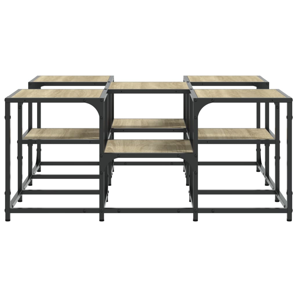 vidaXL Coffee Table Sonoma Oak 91x91x40 cm Engineered Wood 6