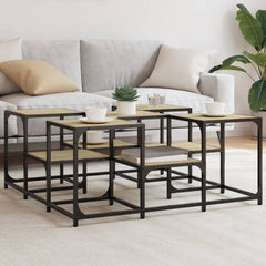 vidaXL Coffee Table Sonoma Oak 91x91x40 cm Engineered Wood 1