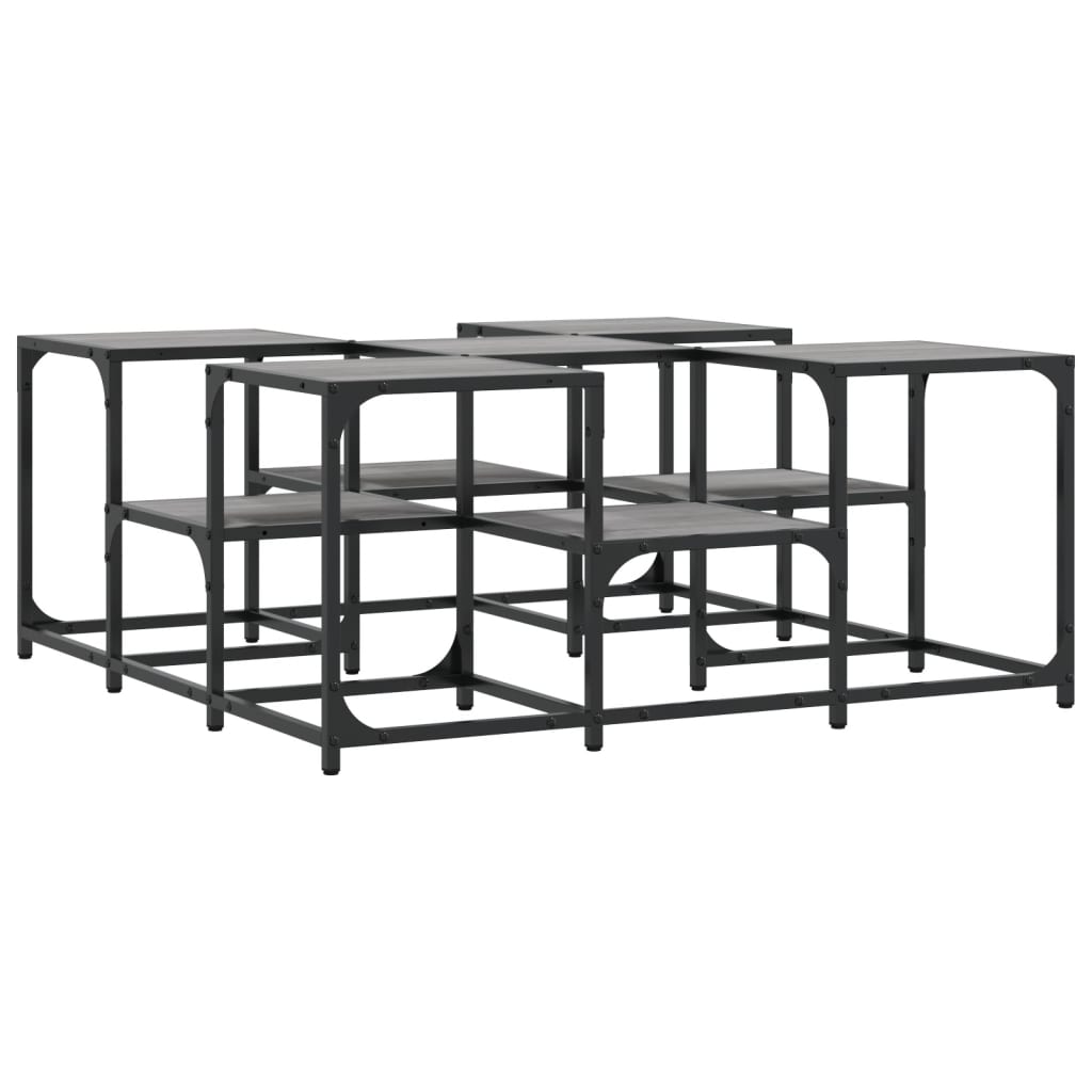 vidaXL Coffee Table Grey Sonoma 91x91x40 cm Engineered Wood 2