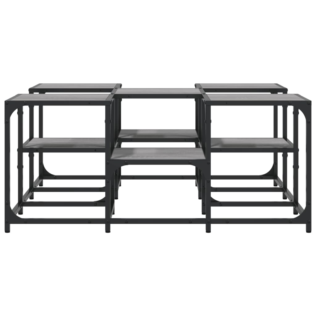 vidaXL Coffee Table Grey Sonoma 91x91x40 cm Engineered Wood 5