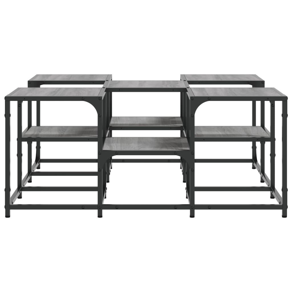 vidaXL Coffee Table Grey Sonoma 91x91x40 cm Engineered Wood 6