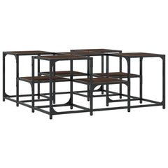 vidaXL Coffee Table Brown Oak 91x91x40 cm Engineered Wood 2