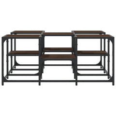 vidaXL Coffee Table Brown Oak 91x91x40 cm Engineered Wood 5