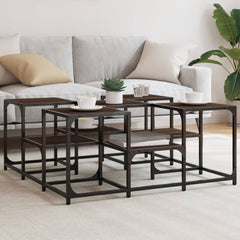 vidaXL Coffee Table Brown Oak 91x91x40 cm Engineered Wood 1