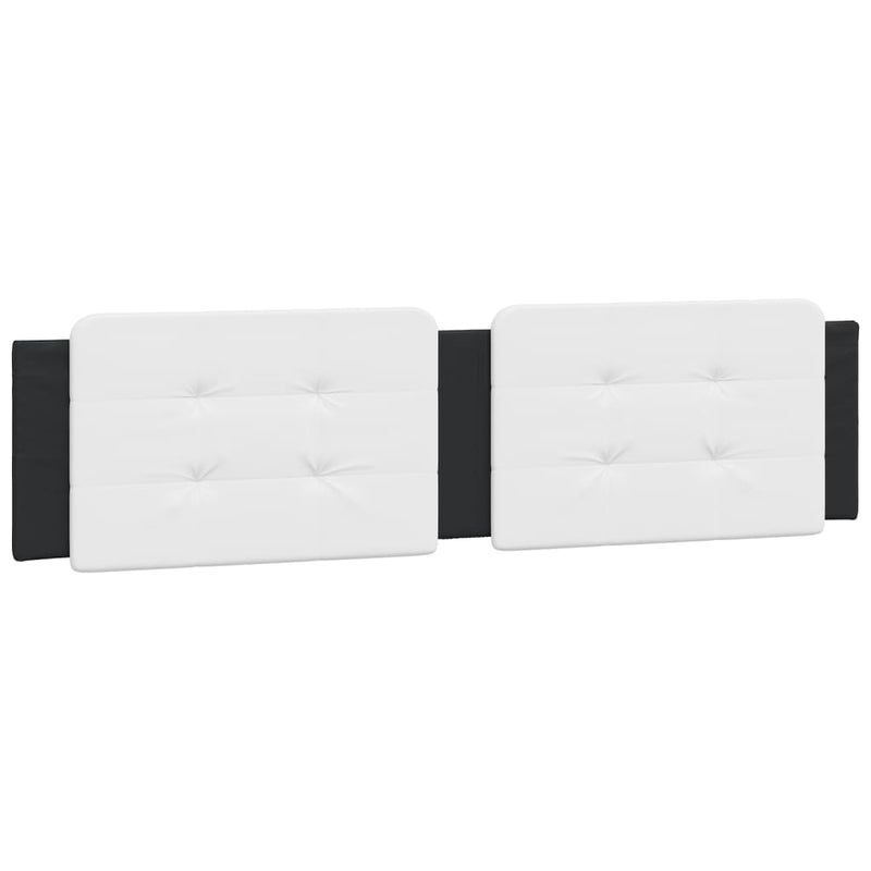 Bed Frame with Headboard Black and White 200x200 cm Faux Leather